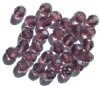 25 8mm Faceted Transparent Light Amethyst Lustre Firepolish Beads